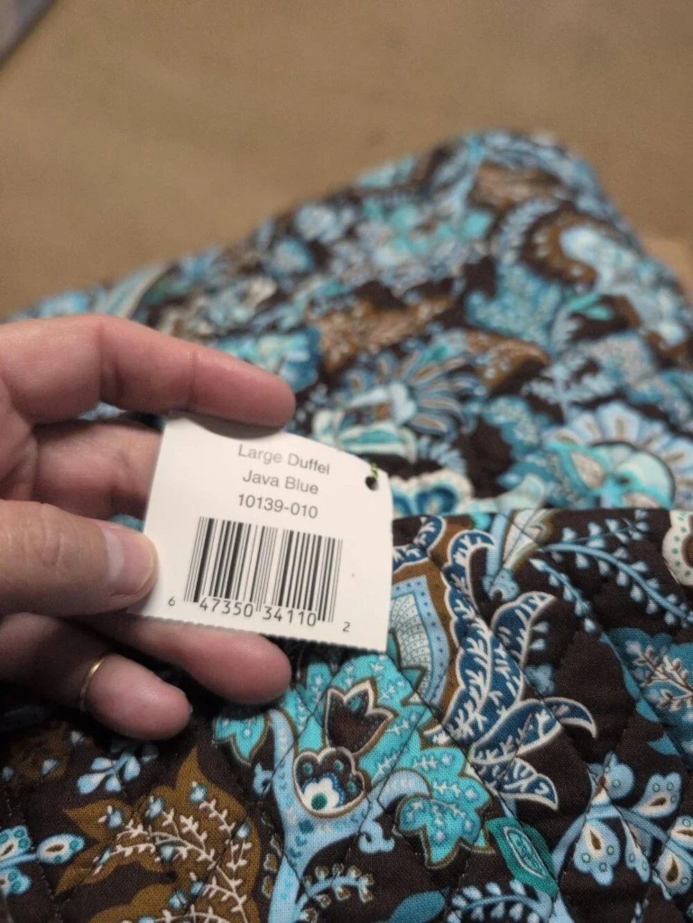 Vera Bradley Java Blue Large Duffel
